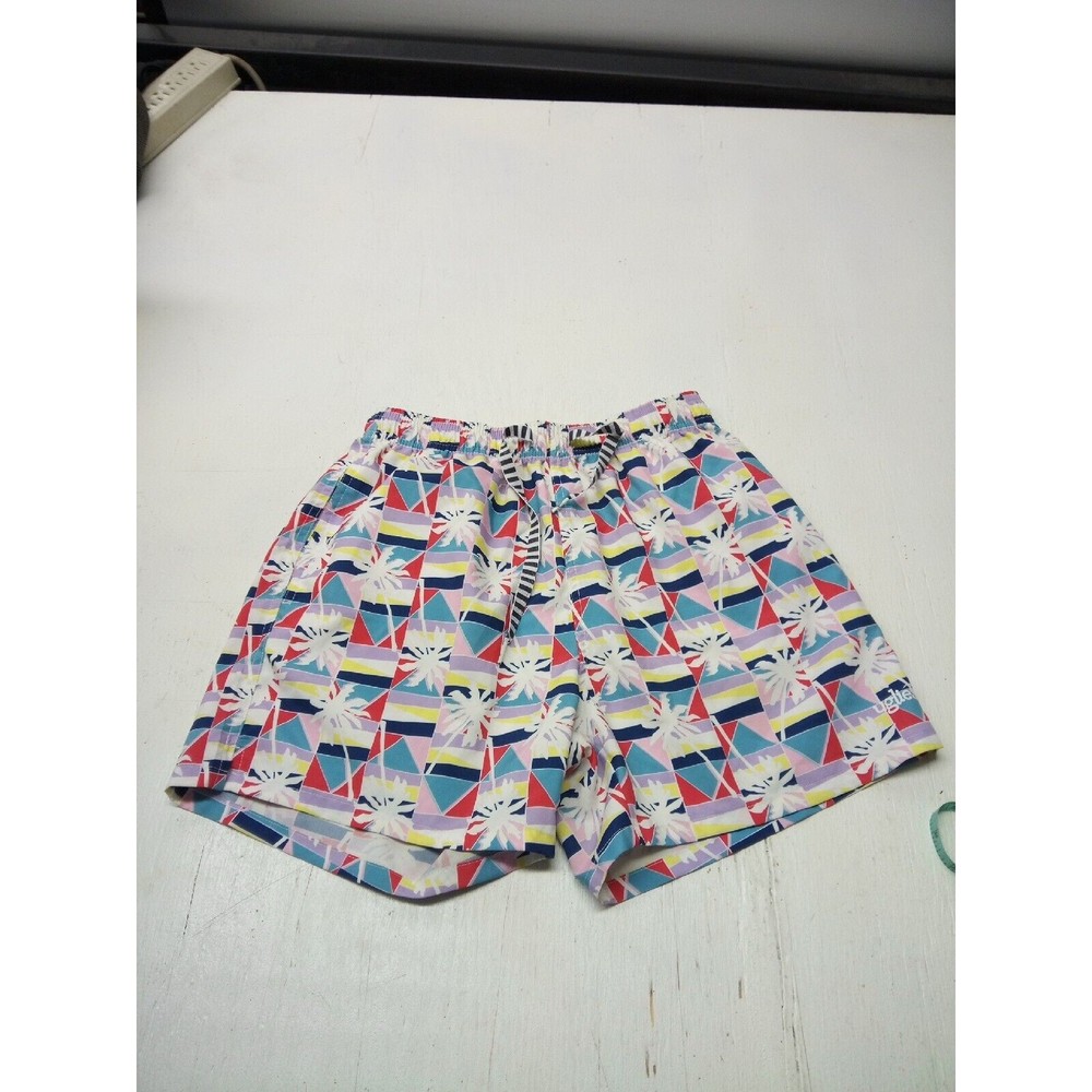 Women’s  Dolphin Shorts Size Small Geometric And Palm Trees